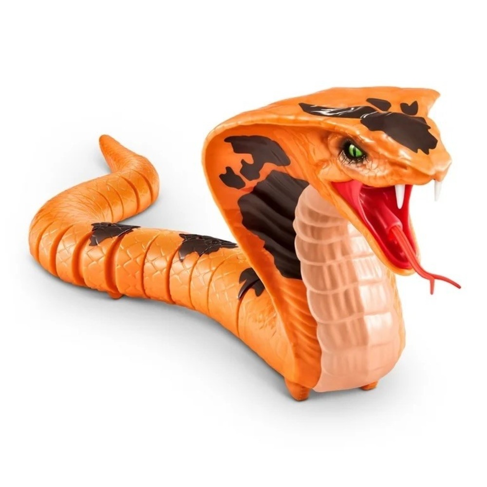 Robo Alive King Cobra Motorized Snake Toy Slithers & Flicking Tongue Animated